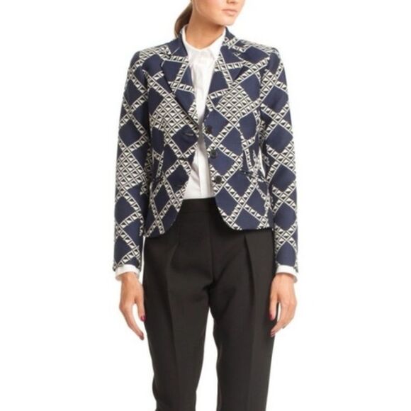 NWT TRINA TURK Minty 2 Geometric Jacket 12 - Picture 1 of 13